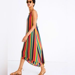 Madewell x Tavik Luca Cover-Up Dress Size Small in Rainbow Stripe